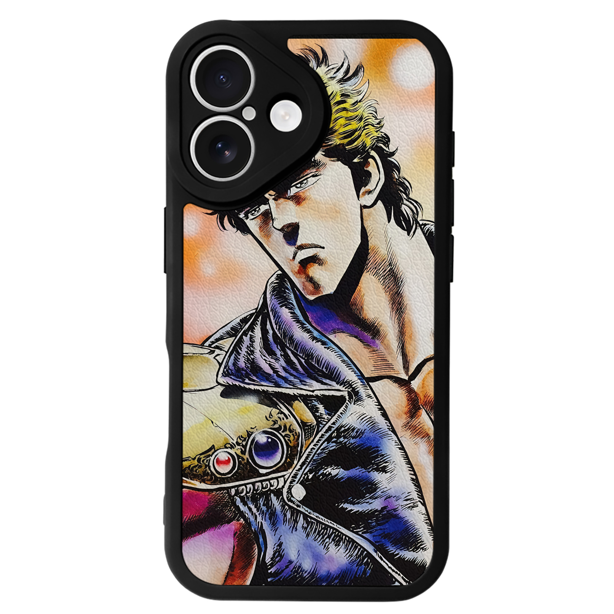 （画像用） 北斗の拳 Fist of the North Star 【iPhone 16シリーズ対応】シリコンスマホケース（レザー調） 材質：シリコン